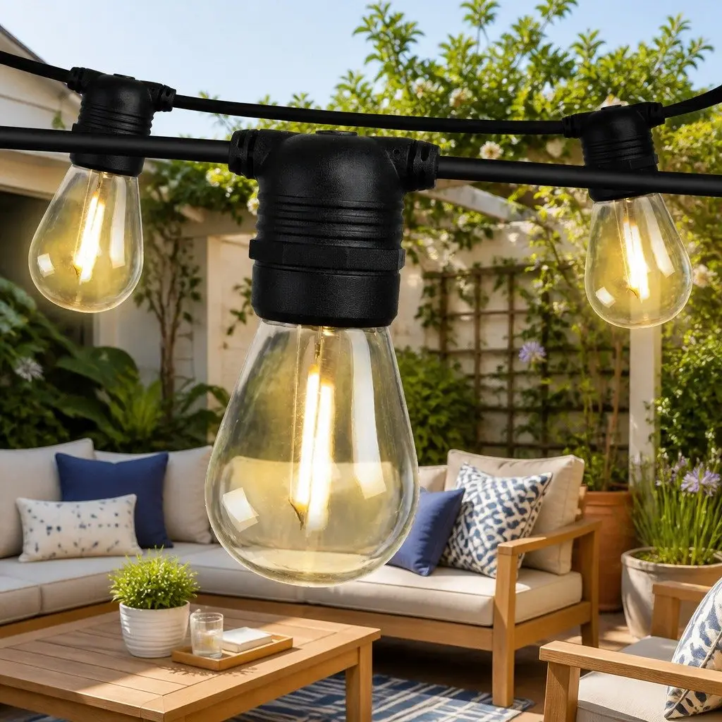 77m Festoon String Lights with 80 Warm White Bulbs