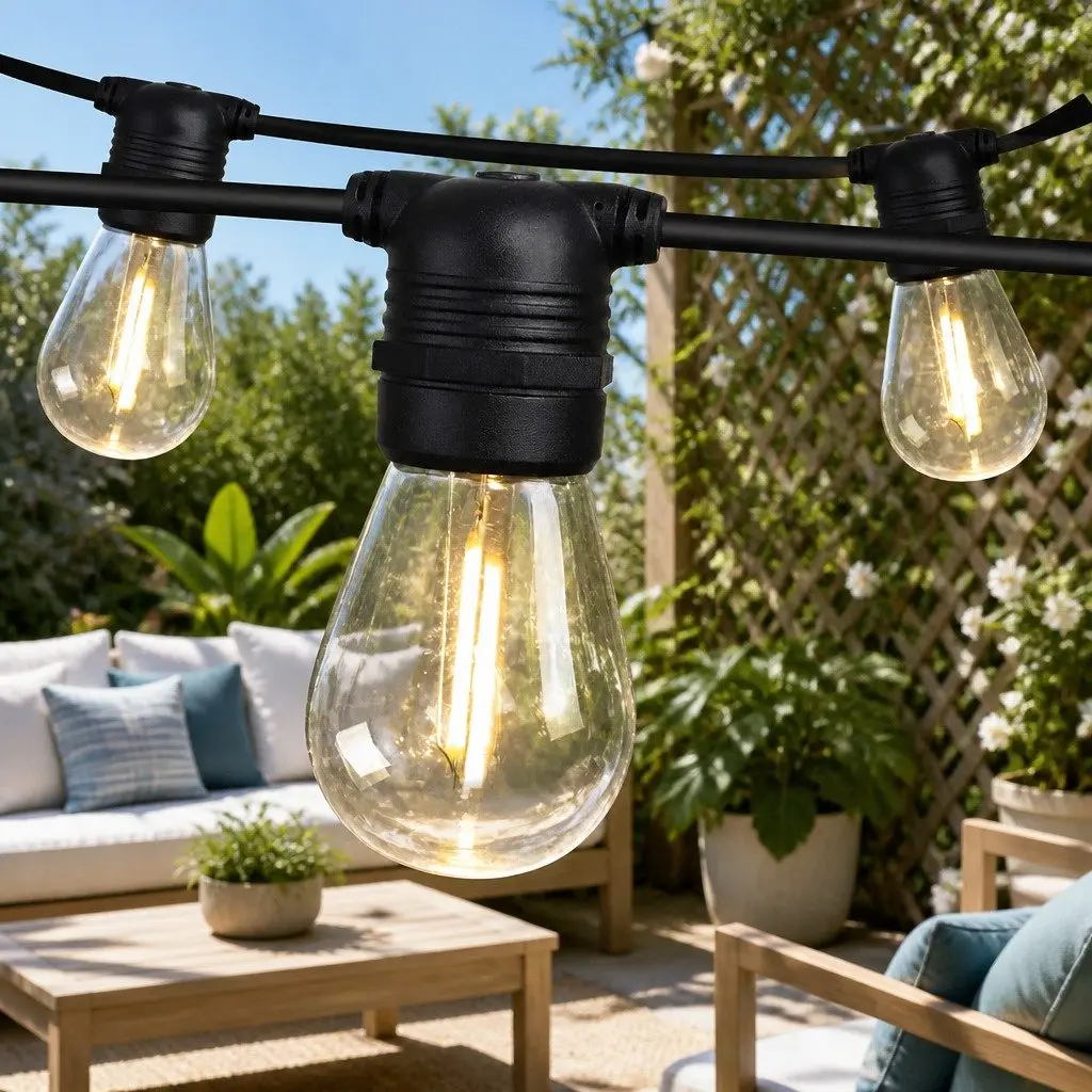 77m Festoon String Lights with 80 Warm White Bulbs