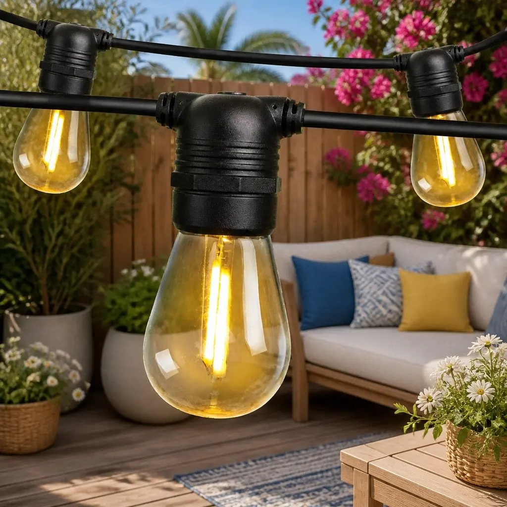 86m LED Festoon String Lights, Warm White