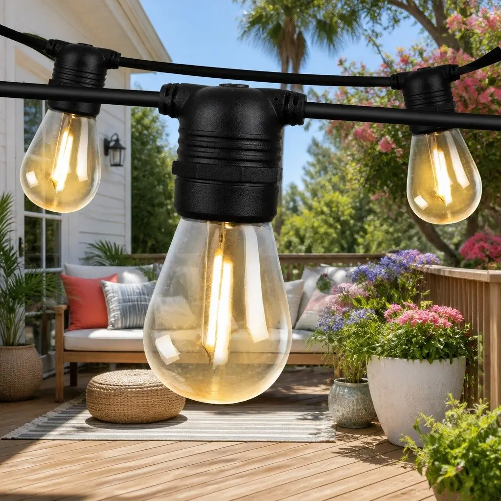 86m LED Festoon String Lights, Warm White