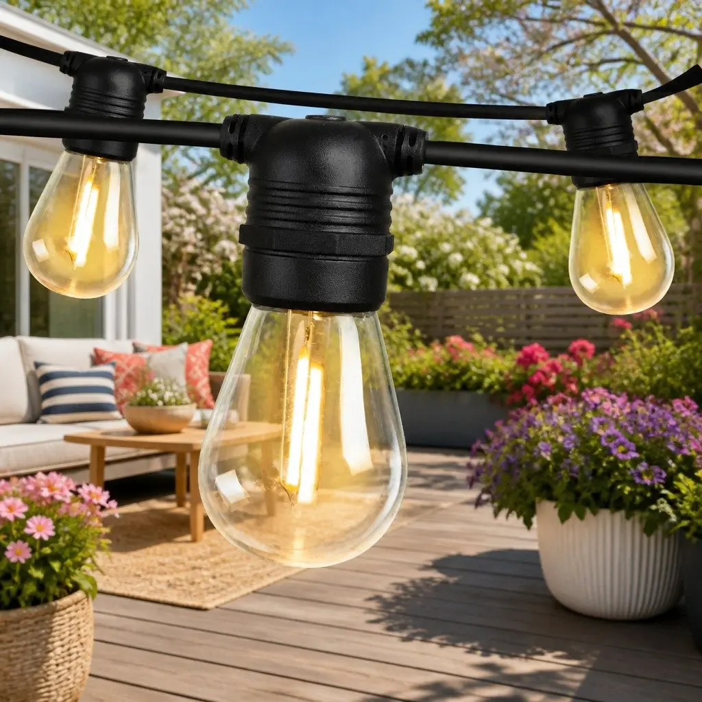 86m LED Festoon String Lights, Warm White