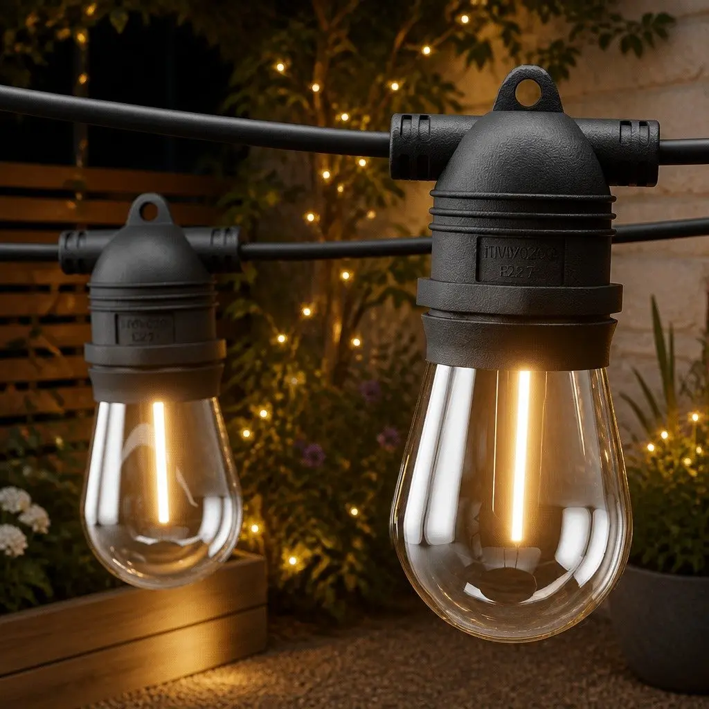 Festoon String Lights Outdoor Use 55m Warm White