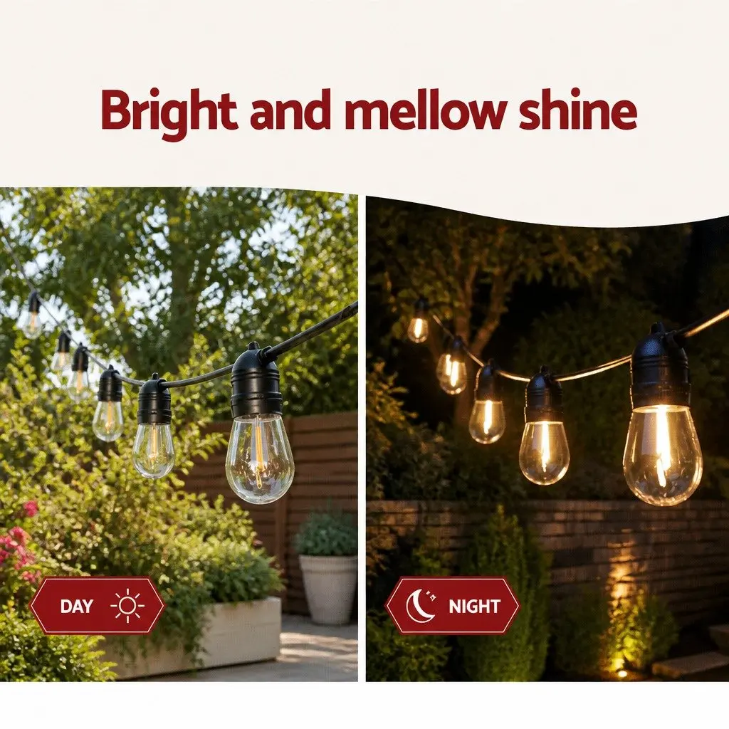 73m Festoon String Lights with 80 Bulbs