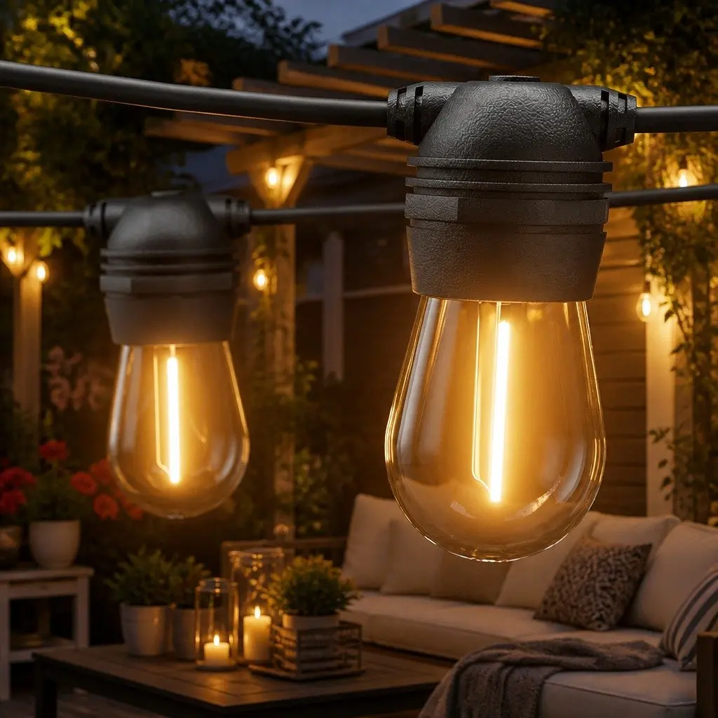 Solar Festoon String Lights 23m