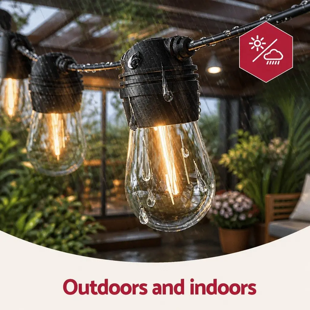 Solar Festoon String Lights 23m