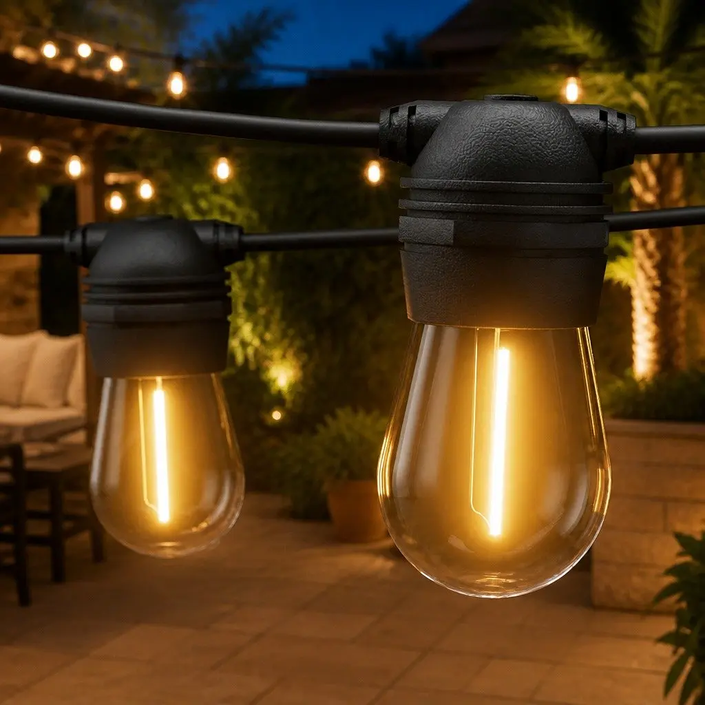 68m Solar Festoon String Lights