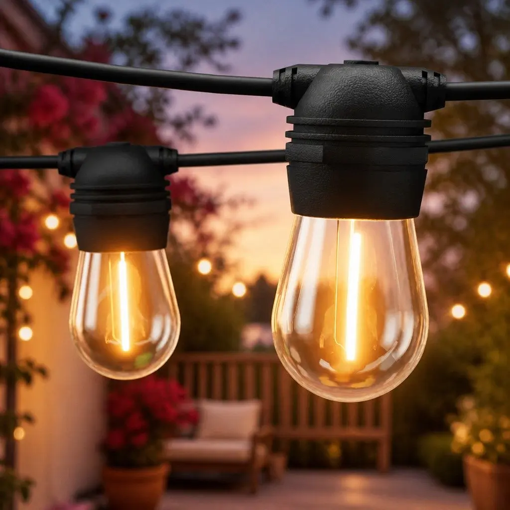 68m Solar Festoon String Lights
