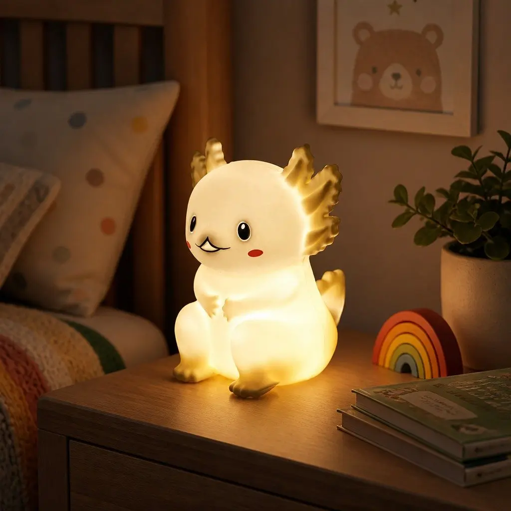 Axolotl Soft Touch LED Light Children Kids Bedroom Nursery Nightlight Decor