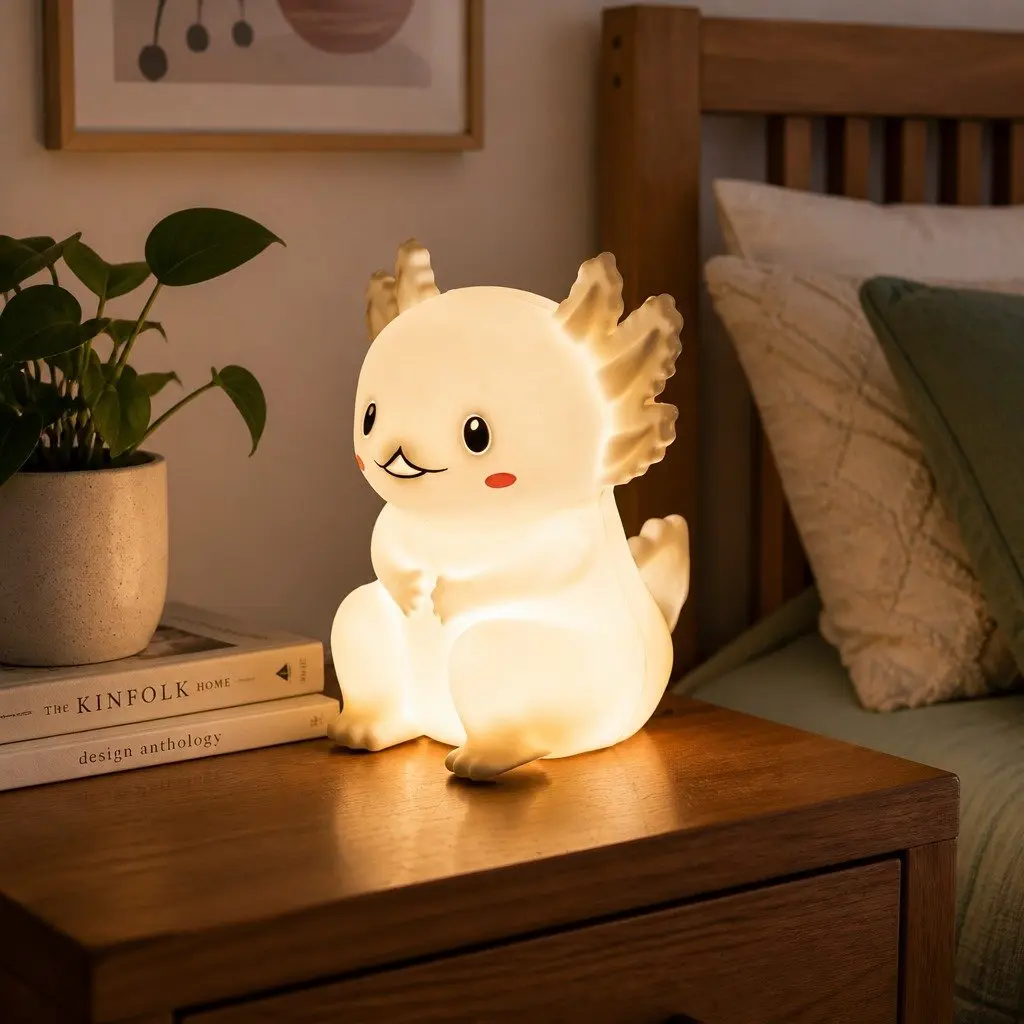 Axolotl Soft Touch LED Light Children Kids Bedroom Nursery Nightlight Decor