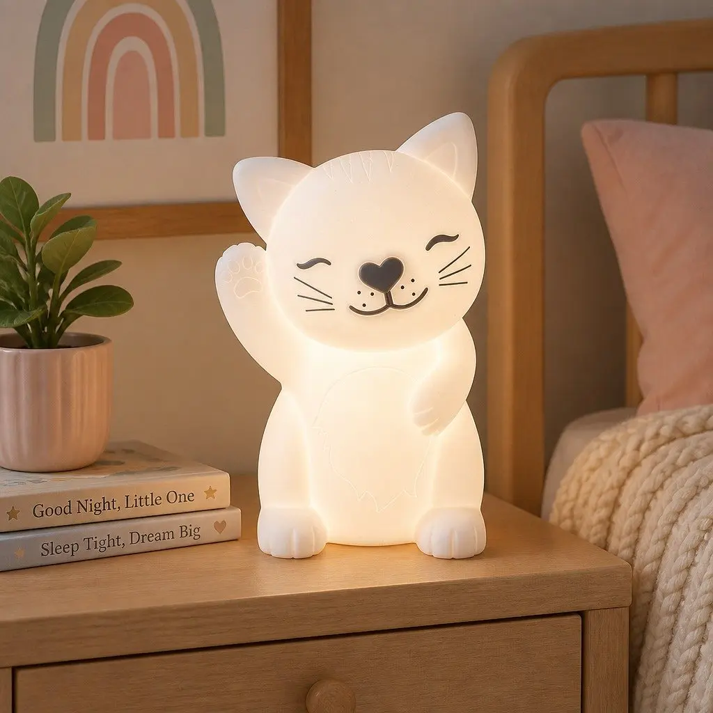 Cat Soft Touch LED Light for Kids Bedroom Nursery Playroom Nightlight Glow Lamp