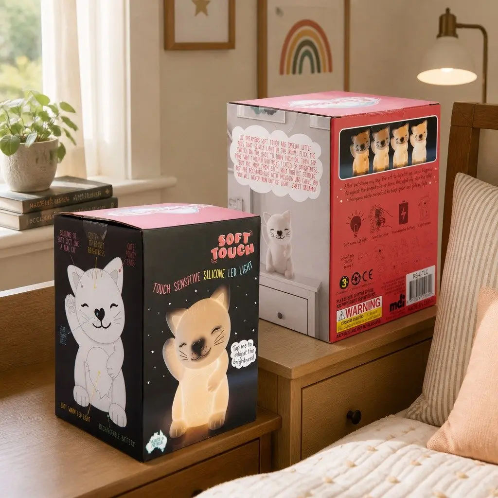 Cat Soft Touch LED Light for Kids Bedroom Nursery Playroom Nightlight Glow Lamp