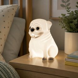 Pug Soft Touch LED Light Kids Bedroom Nightlight Nursery Decoration Tap