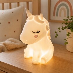 Children's Unicorn Silicone Touch LED Night Light Bedroom Nursery Soft Glow Lamp