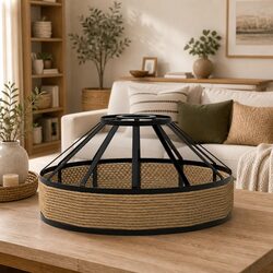 Specifications of Black Iron and Hemp Rope Pendant Light Shade