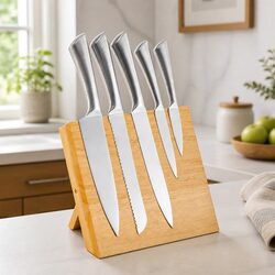 Specifications of Magnetic Knife Block Holder in Bamboo