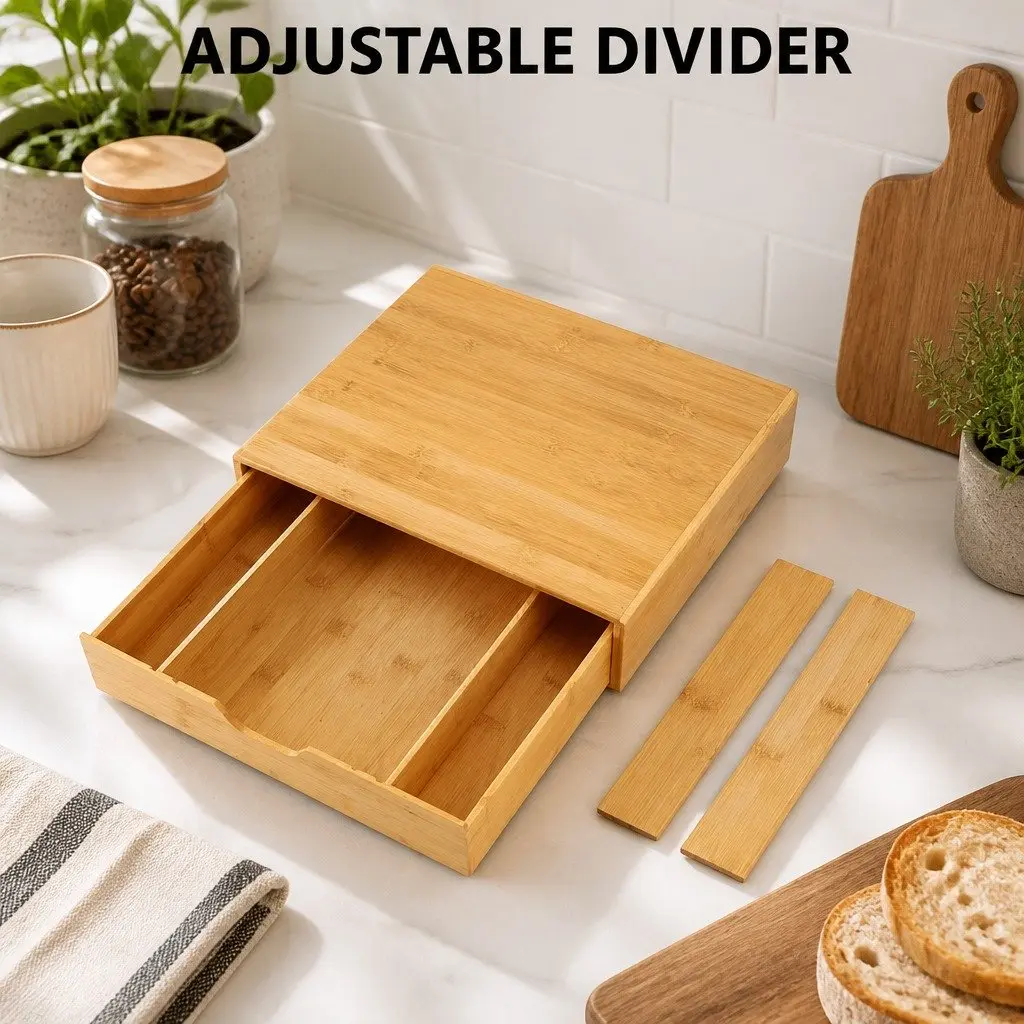 Bamboo K-Cup Coffee Pod Holder Storage Organizer Kitchen Desk Counter Drawer