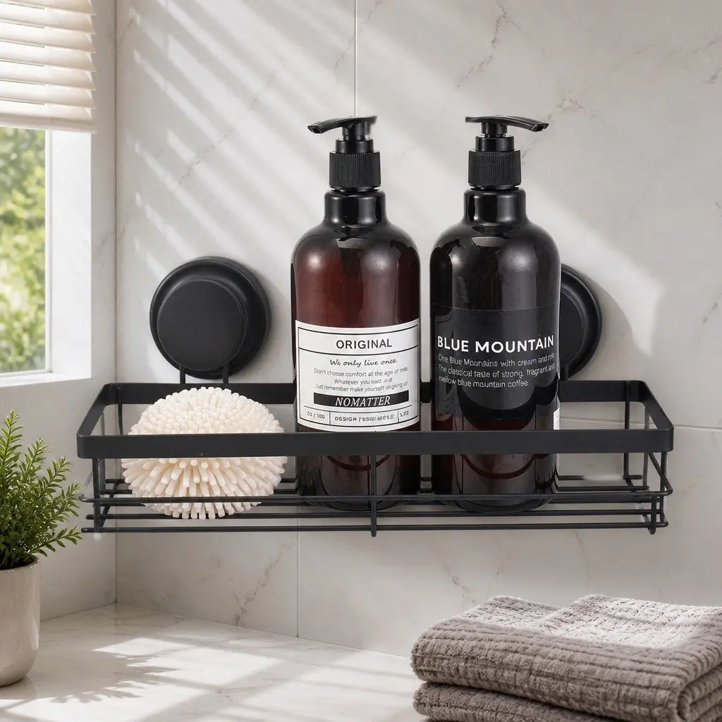 2 Pack Corner Shower Caddy Basket Shelf Rack Organizer Storage with Suction Cup