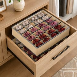 Fabric Drawer Organizers: Dimensions 34x30x10 cm, Set of 2