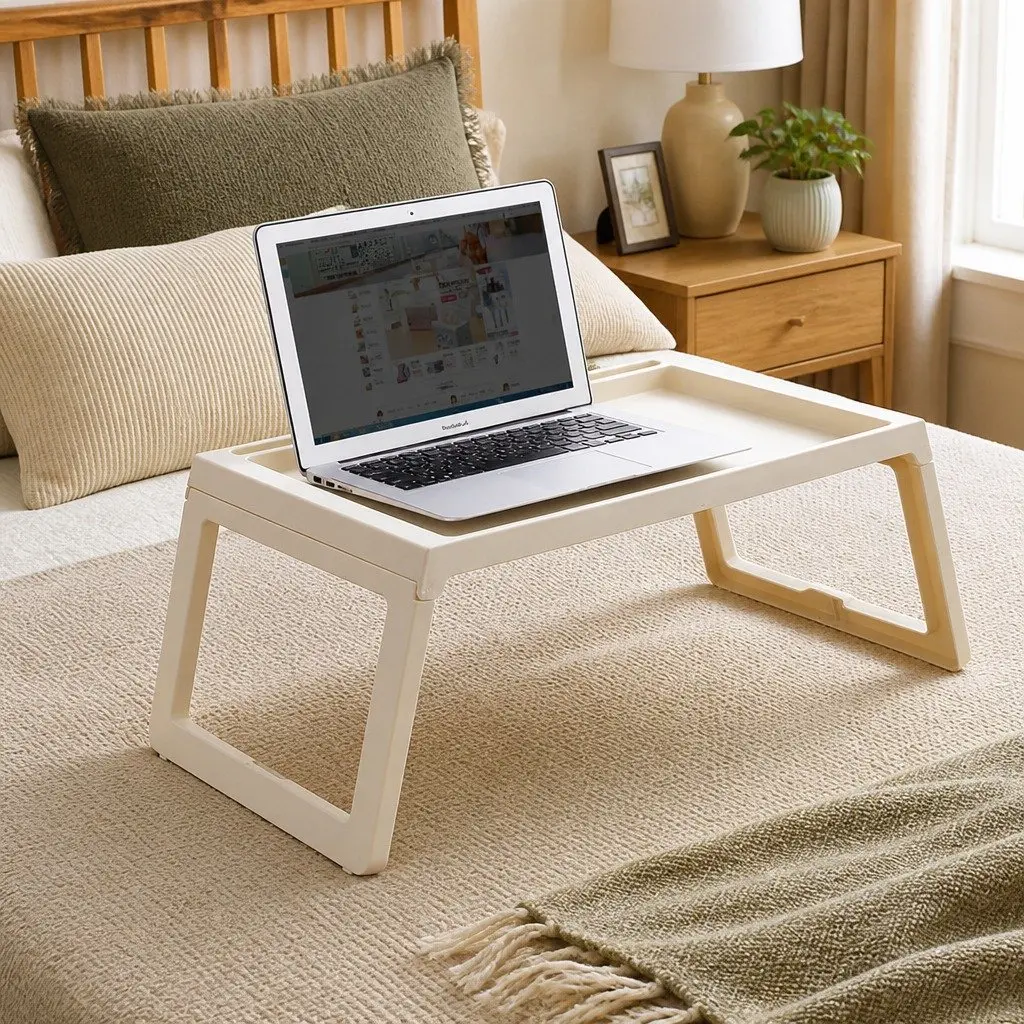 Multifunction Laptop Bed Desk Foldable Portable Writing Table Storage Drawer