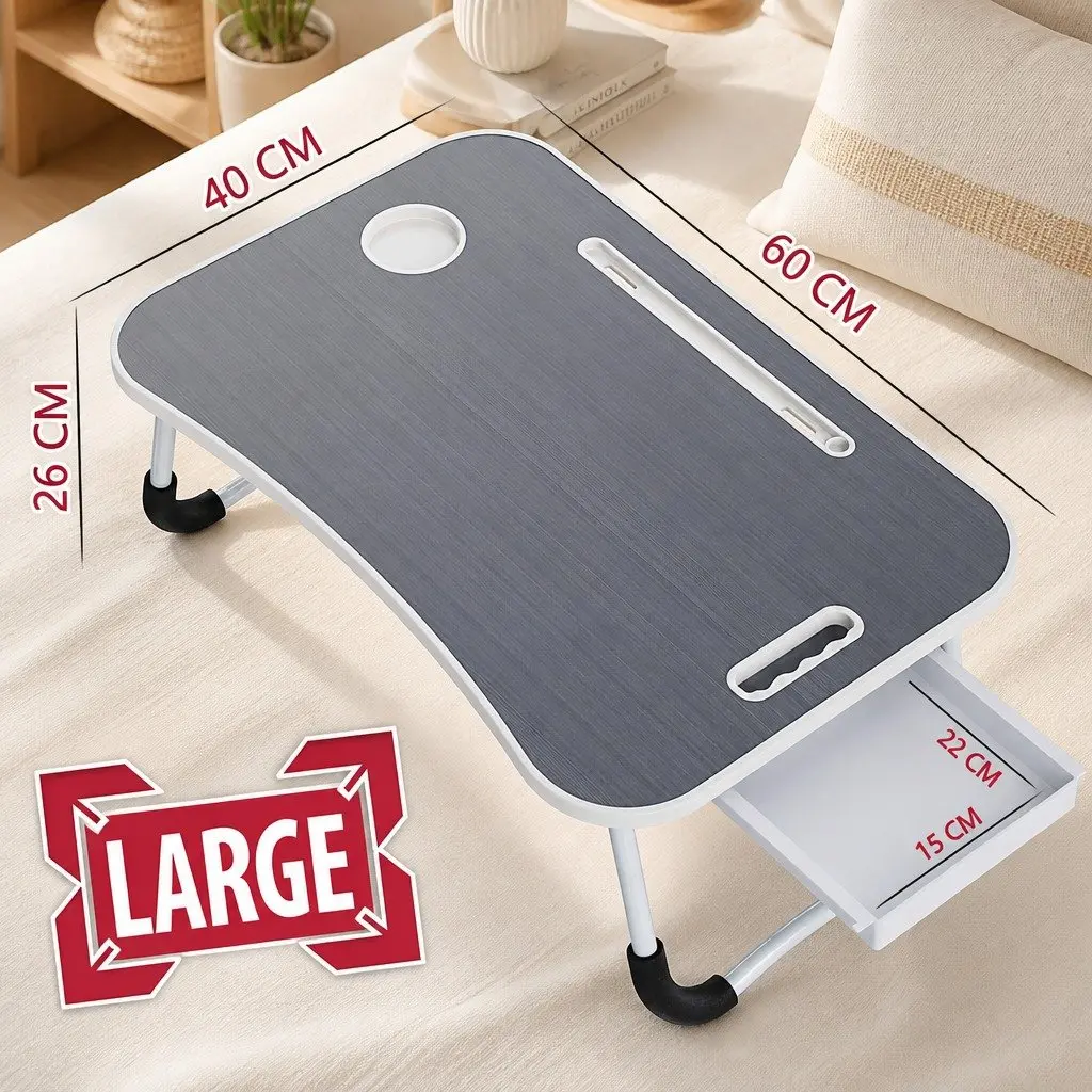 Laptop Bed Desk Foldable Portable Table Study Writing Home Office Kids Adults