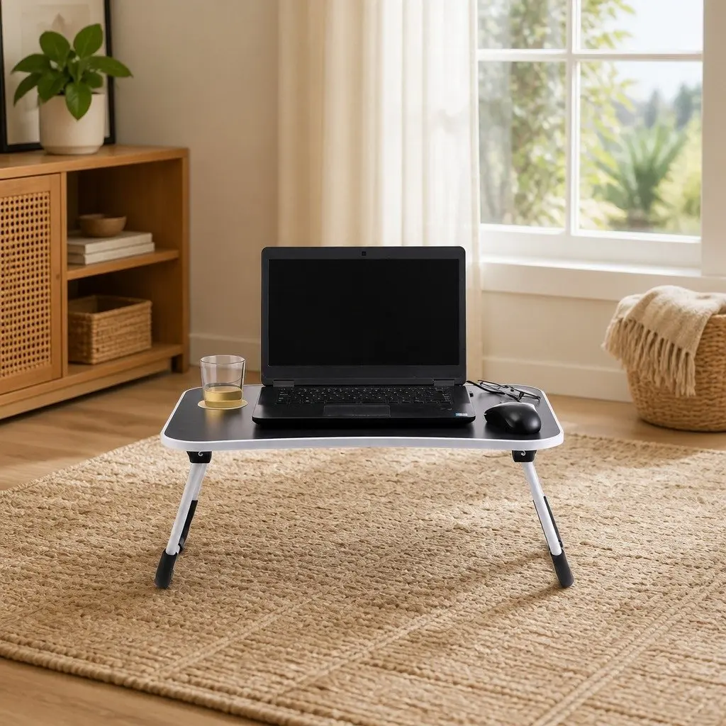 Laptop Bed Desk Foldable Portable Table Study Writing Home Office Kids Adults
