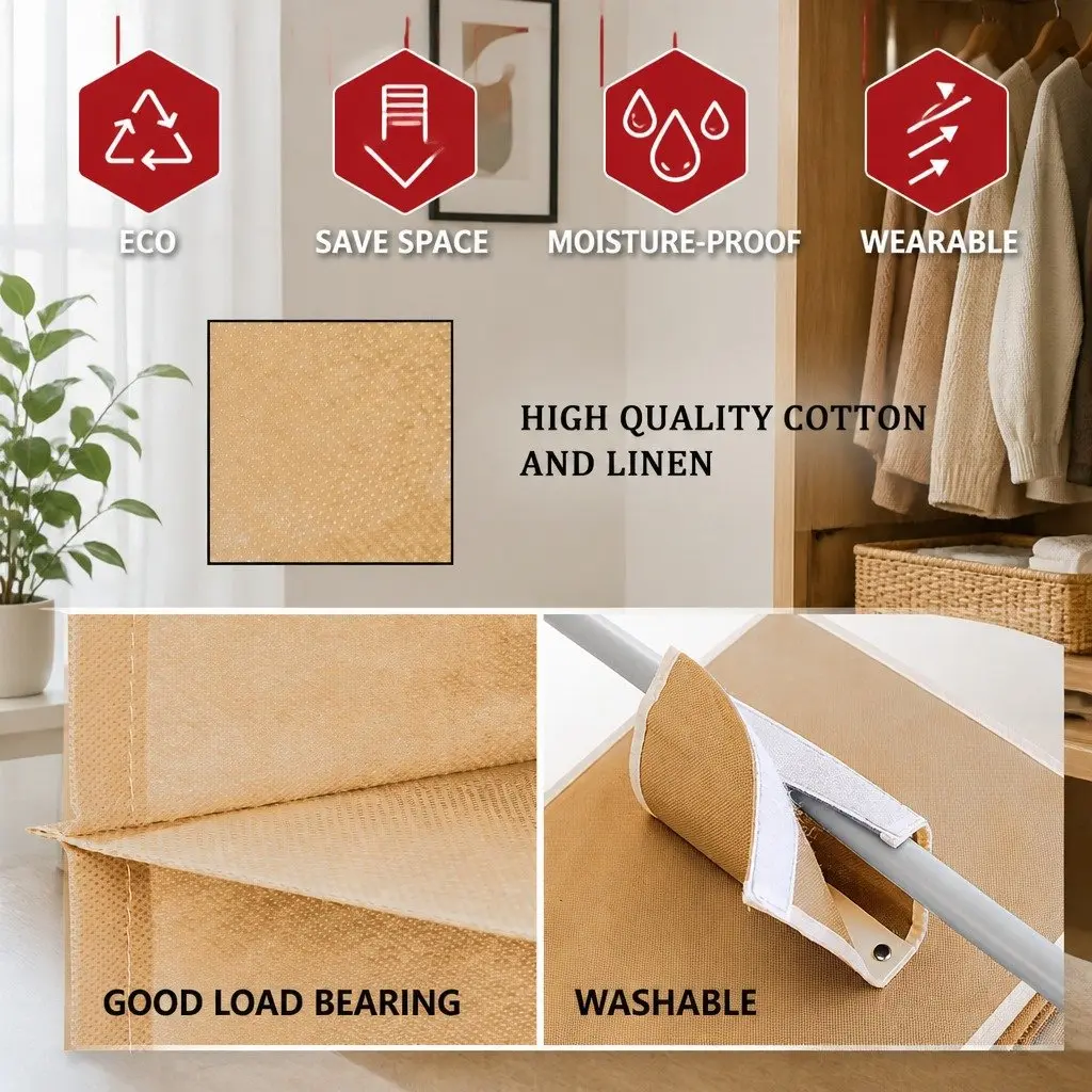 5-Tier Hanging Closet Organizer for Bedroom 3 Pack