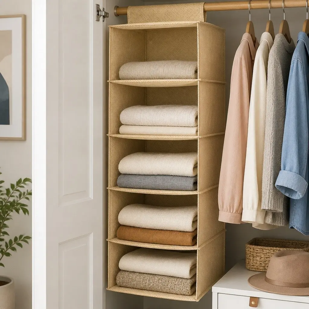 5-Tier Hanging Closet Organizer for Bedroom 3 Pack
