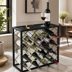 25 Bottle Capacity Metal Wine Rack - Dimensions & Specs