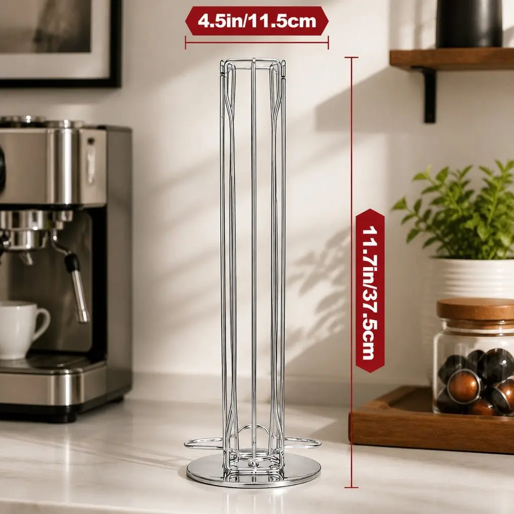 Coffee Pods Holder Carousel Storage Organiser Kitchen 40 Capacity
