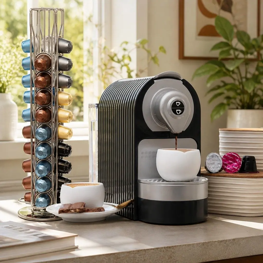 Coffee Pods Holder Carousel Storage Organiser Kitchen 40 Capacity