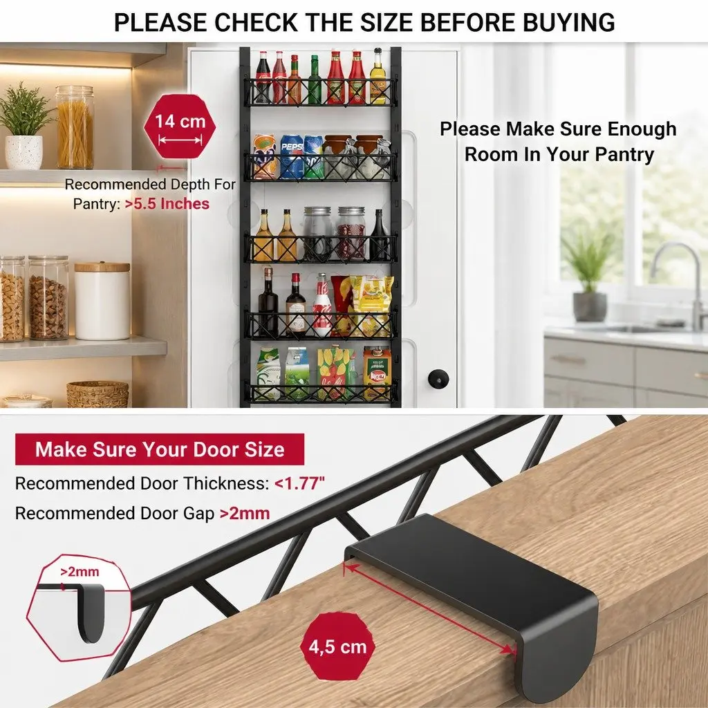 6 Tier Over Door Pantry Organiser