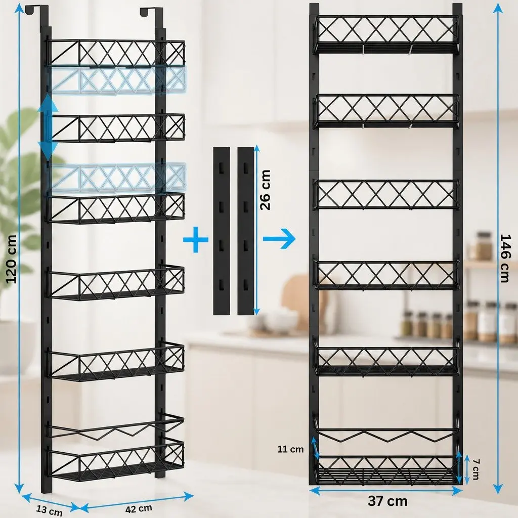 6 Tier Over Door Pantry Organiser