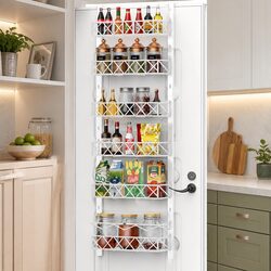 Over Door Pantry Organiser: 42cm x 13cm x 146cm with 6 Baskets