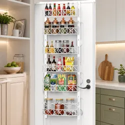 Over Door Pantry Organiser: 42cm x 13cm x 146cm with 6 Baskets