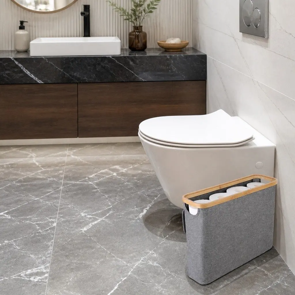 Toilet Paper Storage Basket for Bathroom Closet RV 12 Roll Size