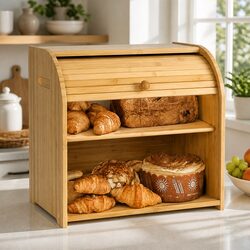 Large Bamboo Bread Box: Dimensions and Details Inside