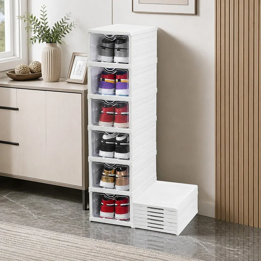 6-Tier Stackable Shoe Storage Box