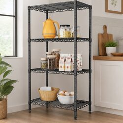 4-Tier Metal Storage Shelves Specifications and Features