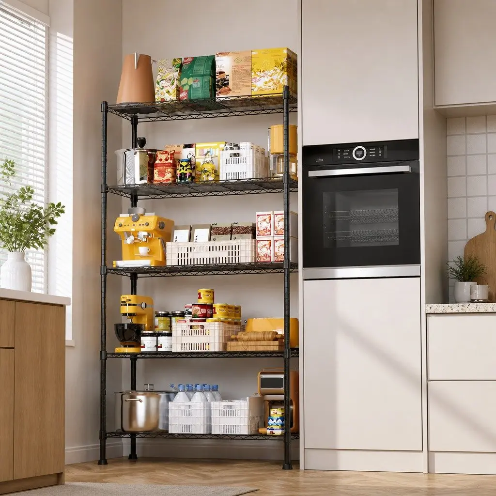 5-Tier Adjustable Metal Wire Shelves