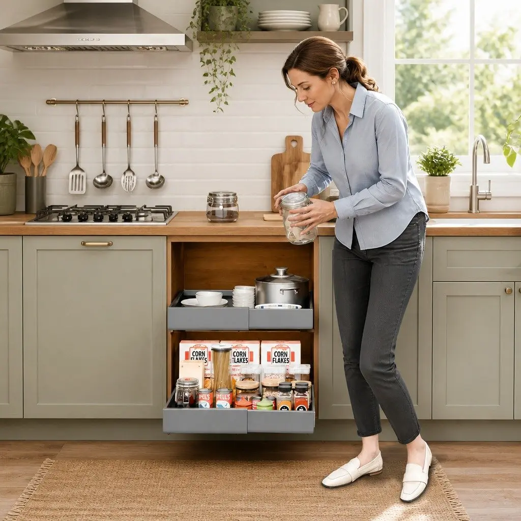 2 Pack Pull Out Cabinet Organizers