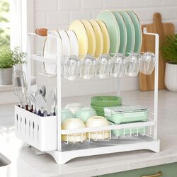 2-Tier Dish Drying Rack: Dimensions 36 x 38 x 25 cm