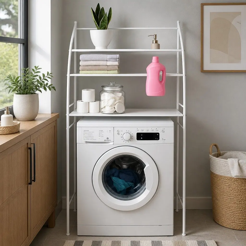 3-Tier Storage Rack for Laundry and Bathroom