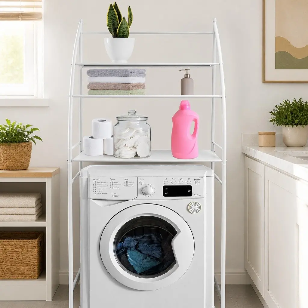 3-Tier Storage Rack for Laundry and Bathroom