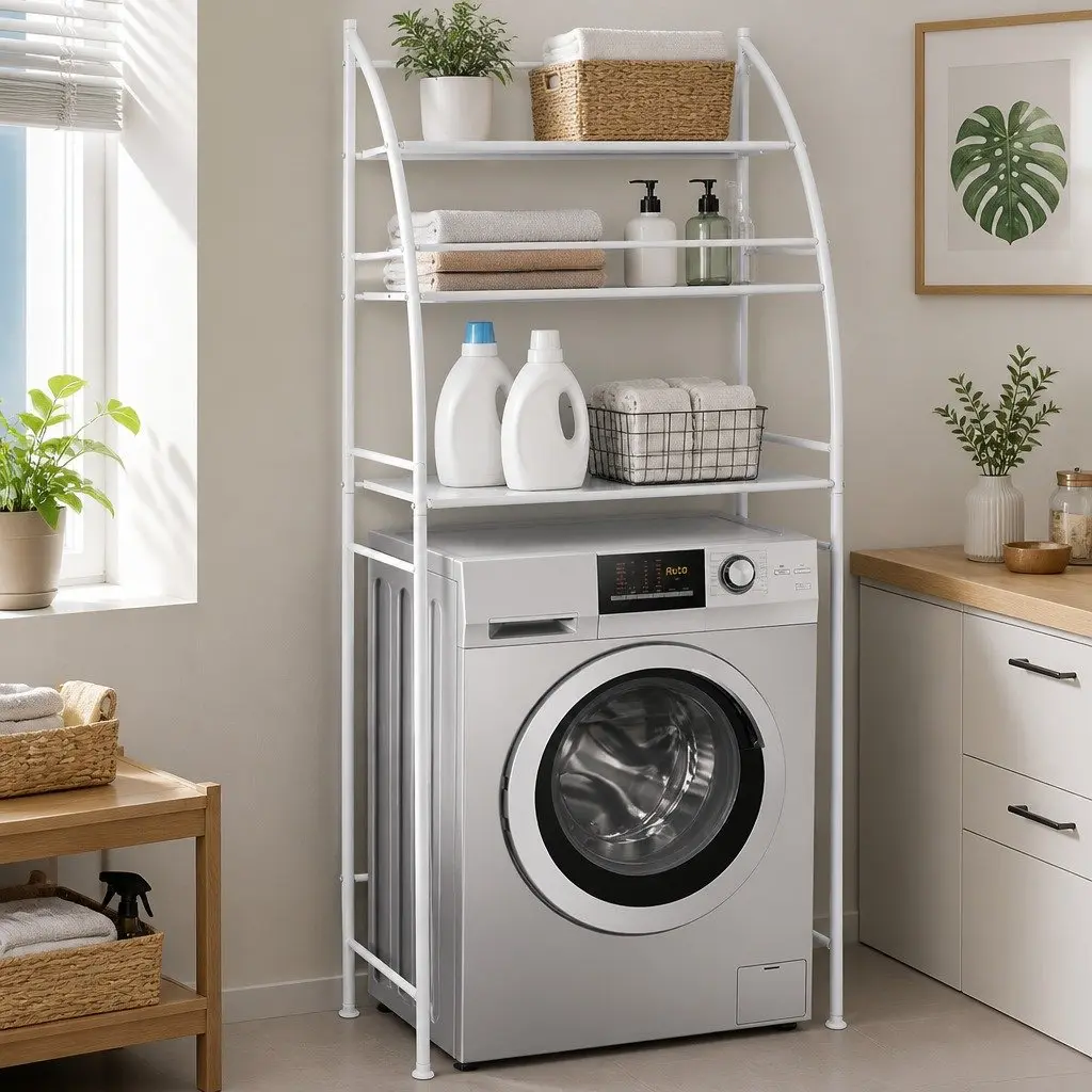3-Tier Storage Rack for Laundry and Bathroom