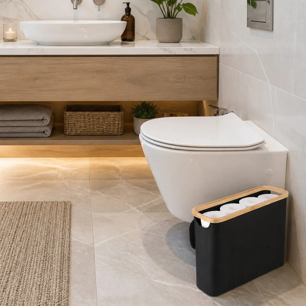 Toilet Paper Storage Basket for Bathroom RV Closet 2 Pack