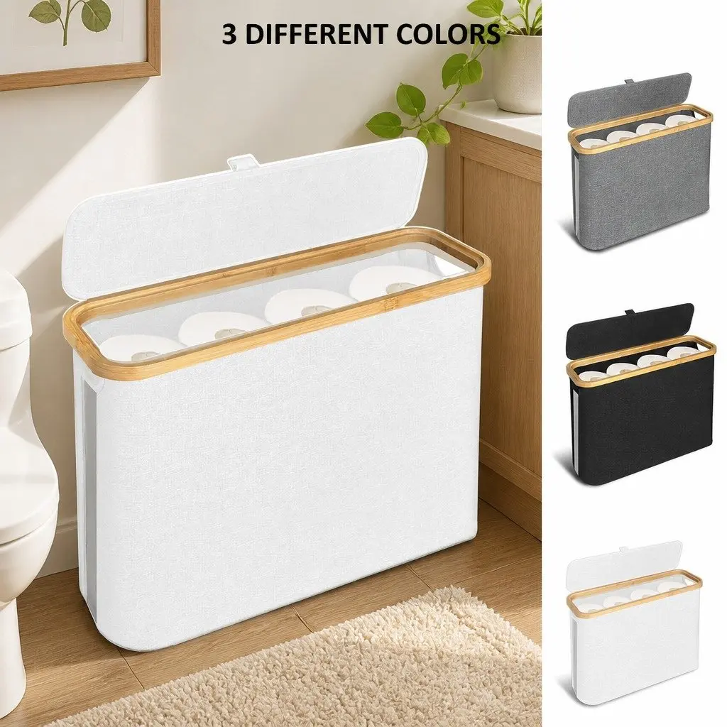 Toilet Paper Storage Basket for Bathroom RV Closet 2 Pack