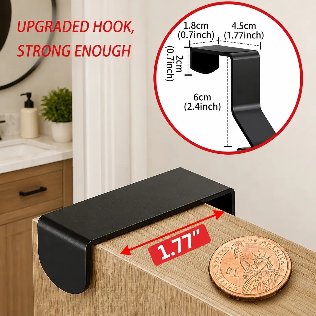 Over the Door Organizer Kitchen Bathroom 6 Tier Adjustable Metal Storage Rack