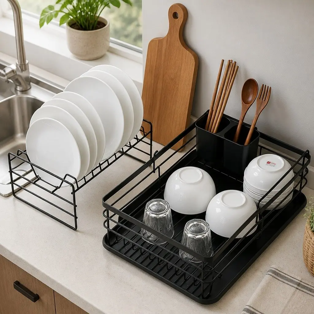 2-Tier Dish Drying Rack with Tray
