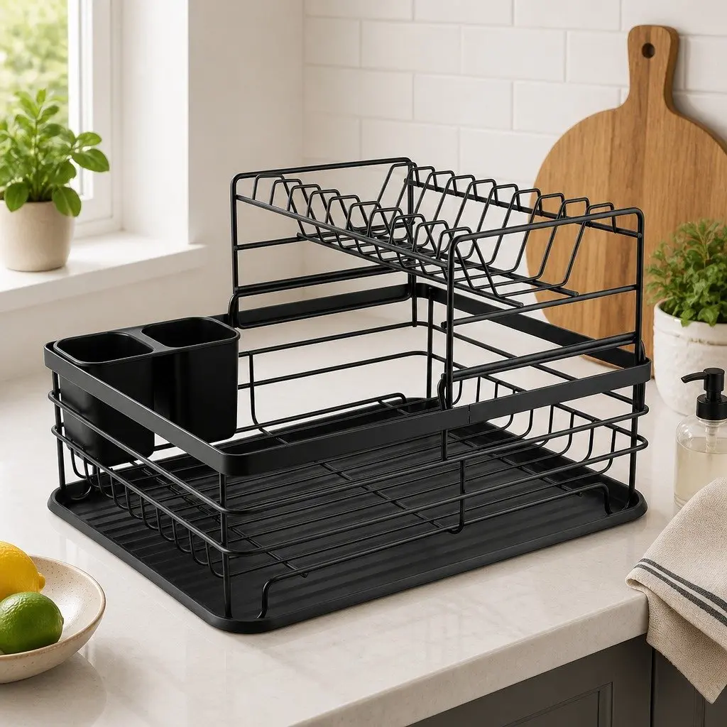 2-Tier Dish Drying Rack with Tray