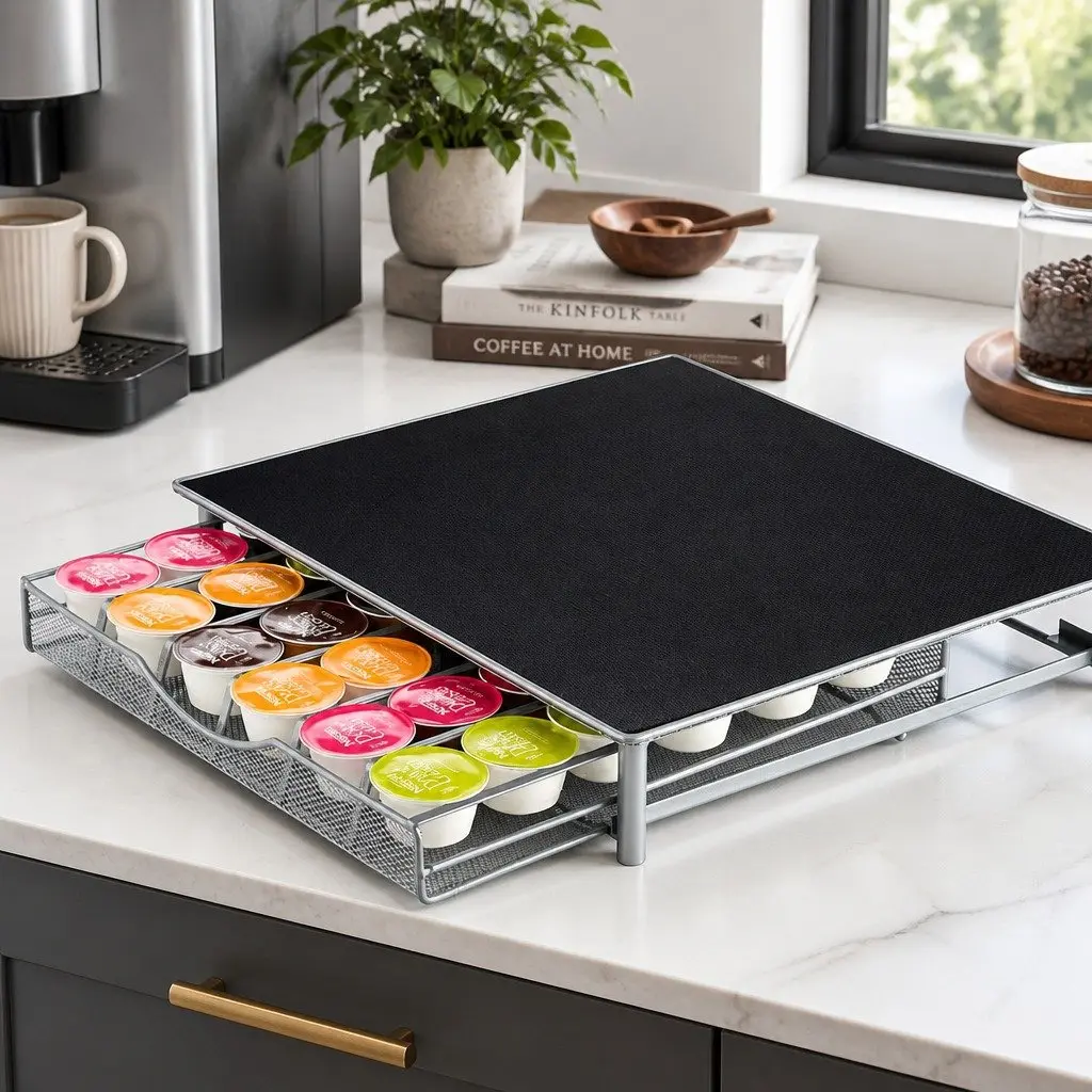 K-Cup Coffee Pod Drawer Storage Organizer 36 Pods Kitchen Counter Holder Riser